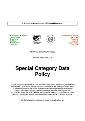 Special Category Data Policy