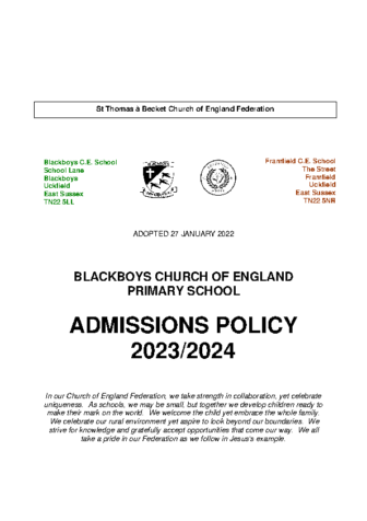 Admissions Policy 2023-24