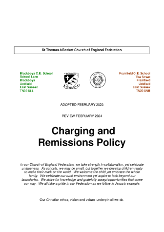 Charging and Remissions Policy