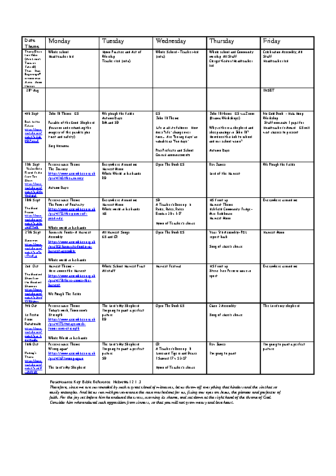 Act of Worship rota Autumn1 23.24