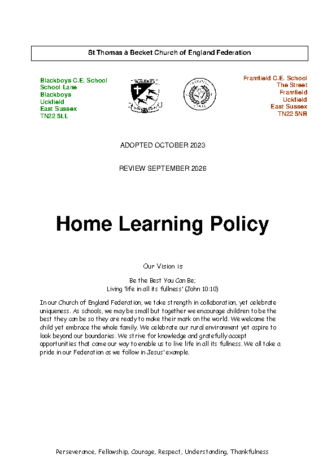 Home Learning Policy