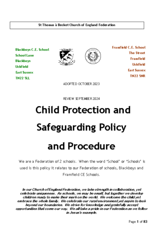 Child Protection & Safeguarding Policy & Procedure