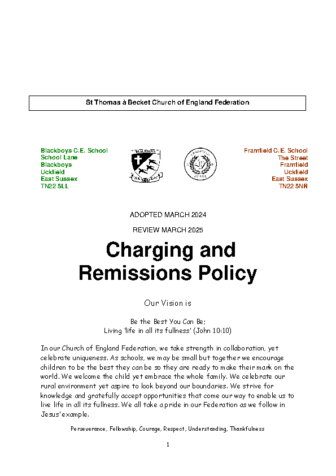 Charging and Remissions Policy