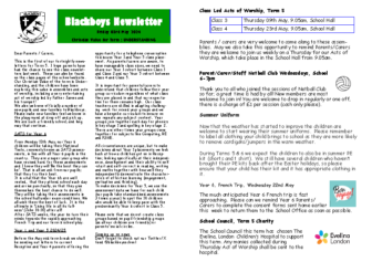 Newsletter 3rd May