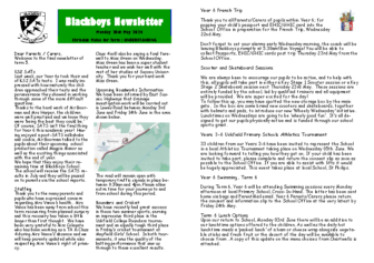Newsletter 20th May