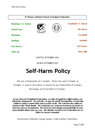 Self-Harm Policy