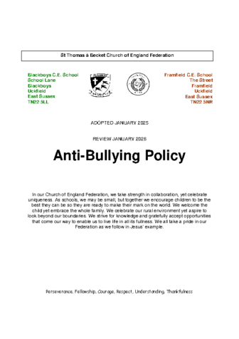 Anti Bullying Policy