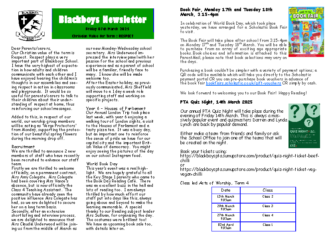 Newsletter 7th March