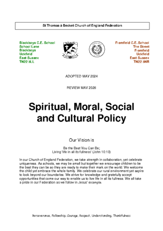 Spiritual, Moral, Social and Cultural Policy
