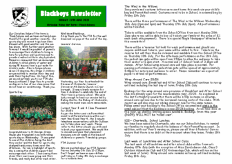 Newsletter 27th June
