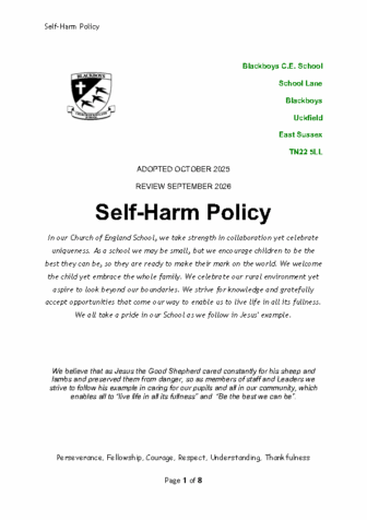 Self-Harm Policy