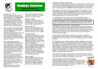 Newsletter 27th November