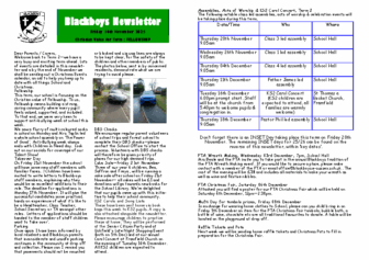 Newsletter 14th November