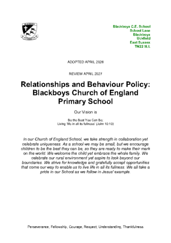 Relationships & Behaviour Policy