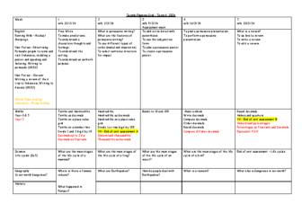 Medium Term Plan Term 4