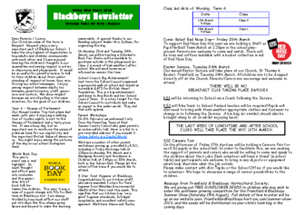 Newsletter 6th March