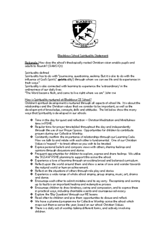 Spirituality Statement