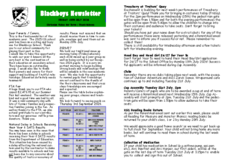 Newsletter 10th July