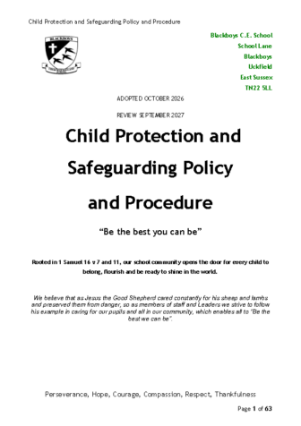 Child Protection & Safeguarding Policy & Procedure