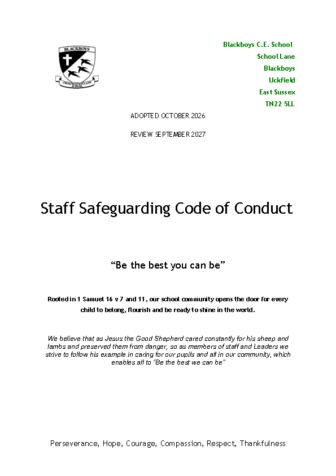 Blackboys Staff Safeguarding Code of Conduct