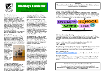 Newsletter 2nd October